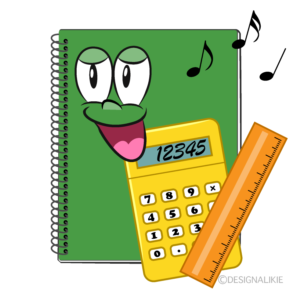 Singing Math Cartoon Character Image