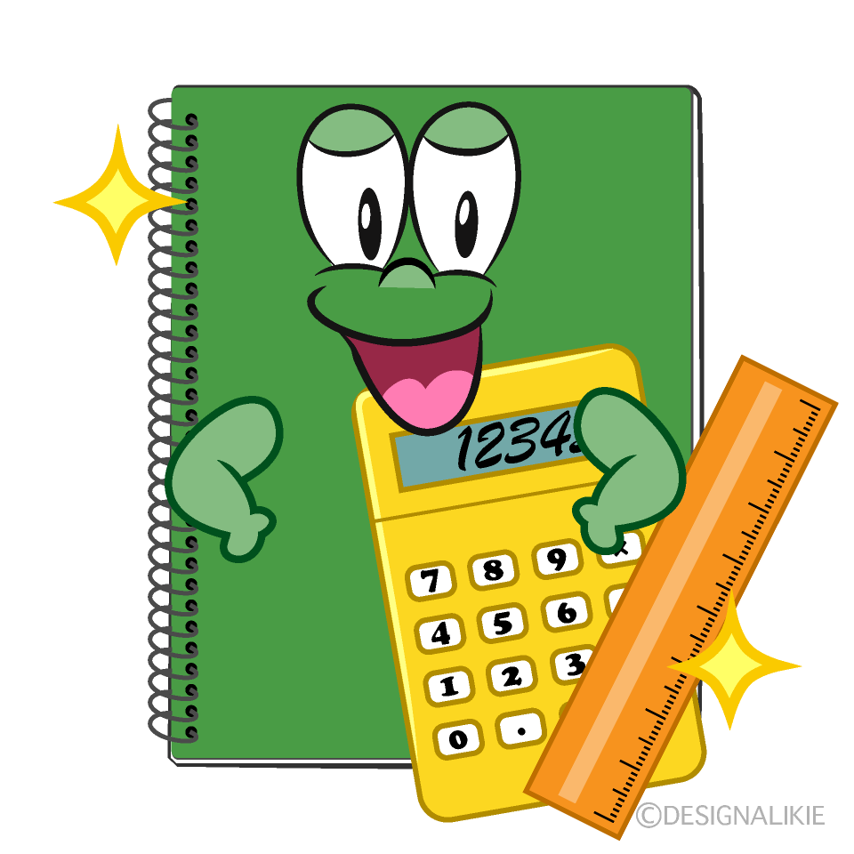 Glitter Math Cartoon Character Image