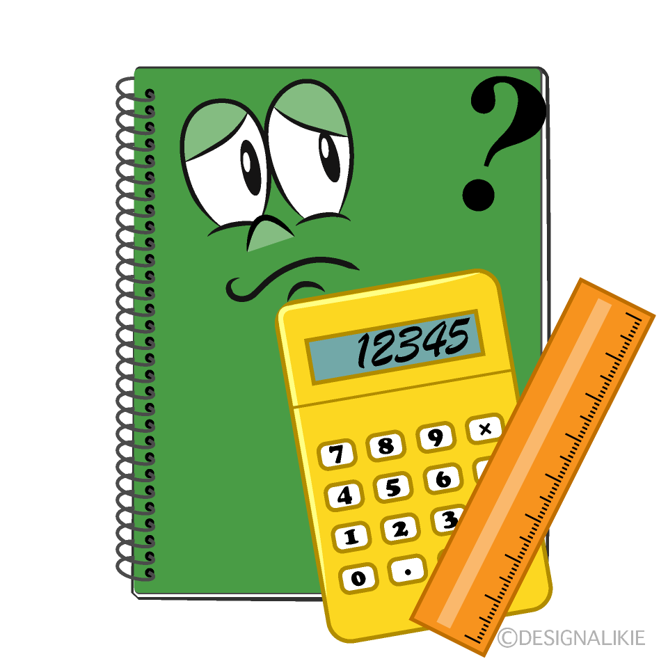 Thinking Math Cartoon Character Image