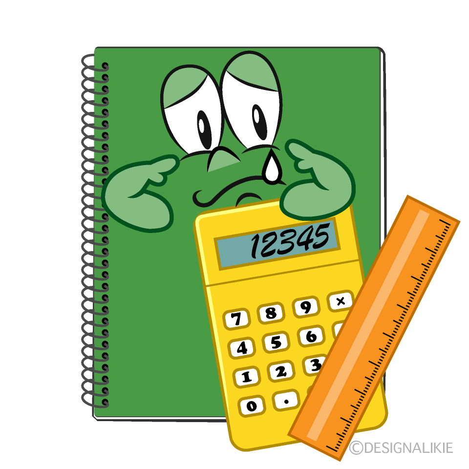 Sad Math Cartoon Character Image