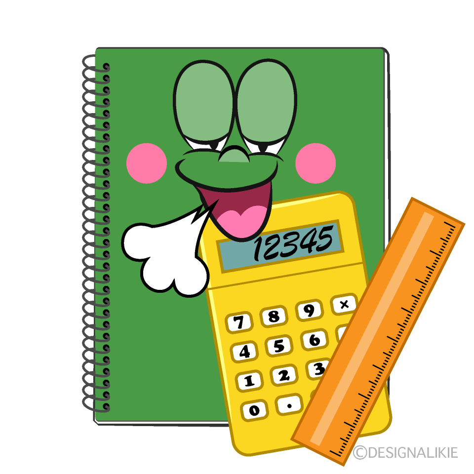Relaxing Math Cartoon Character Image