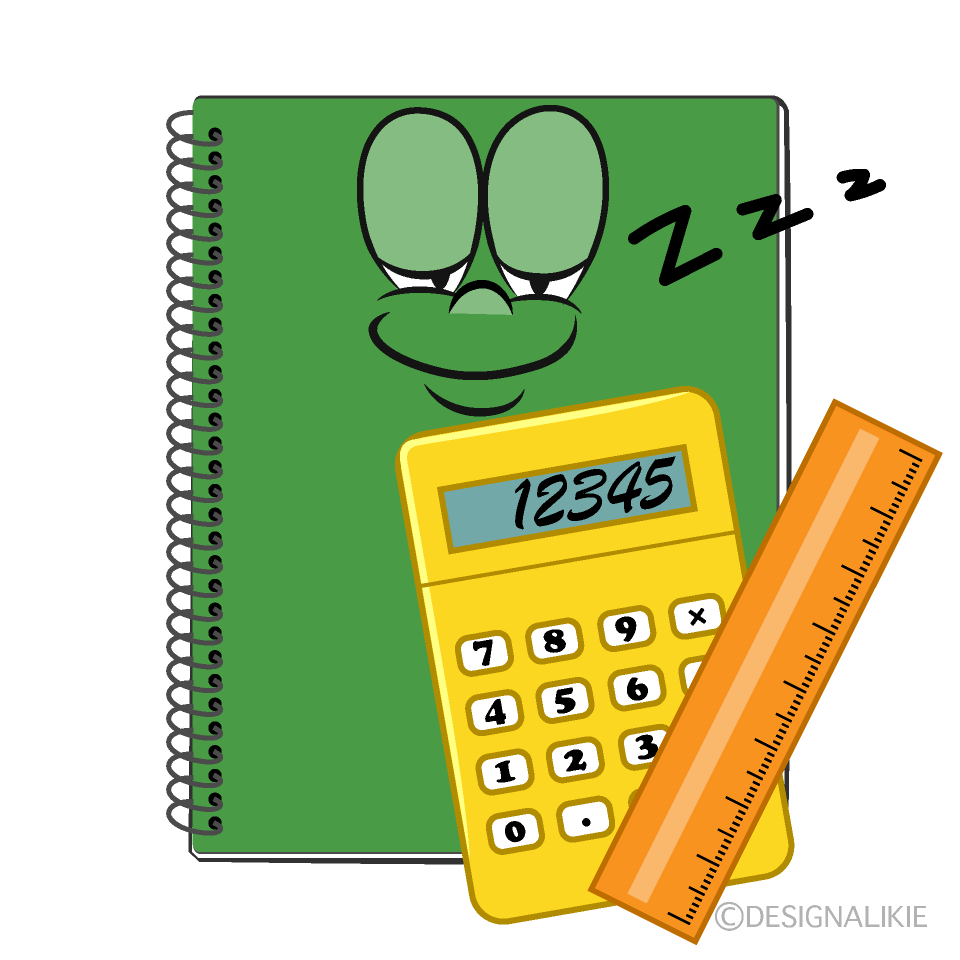 Sleeping Math Cartoon Character Image