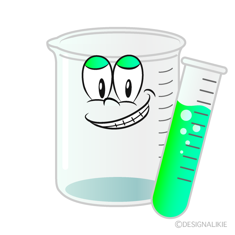 Grinning Science Cartoon Character Image