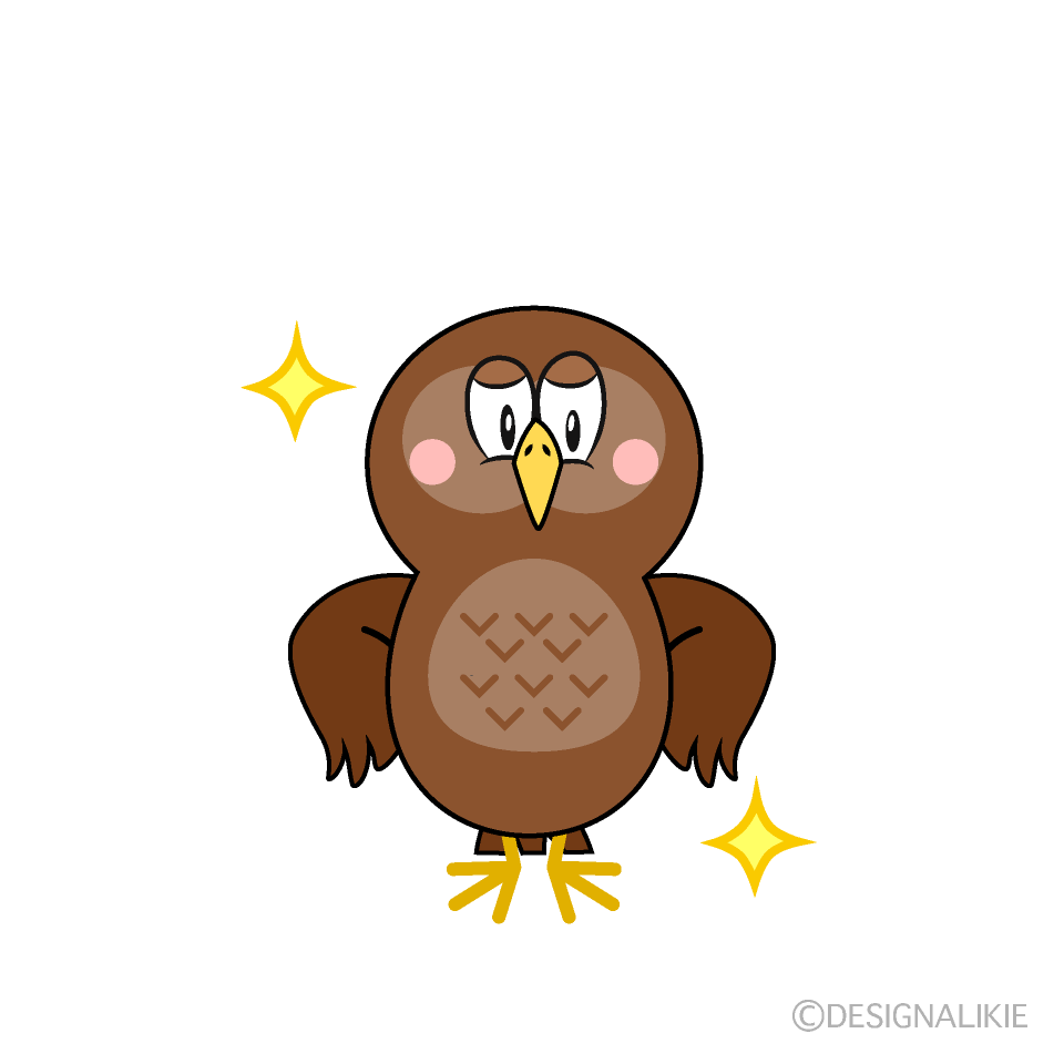 Glitter Owl Cartoon Character Image