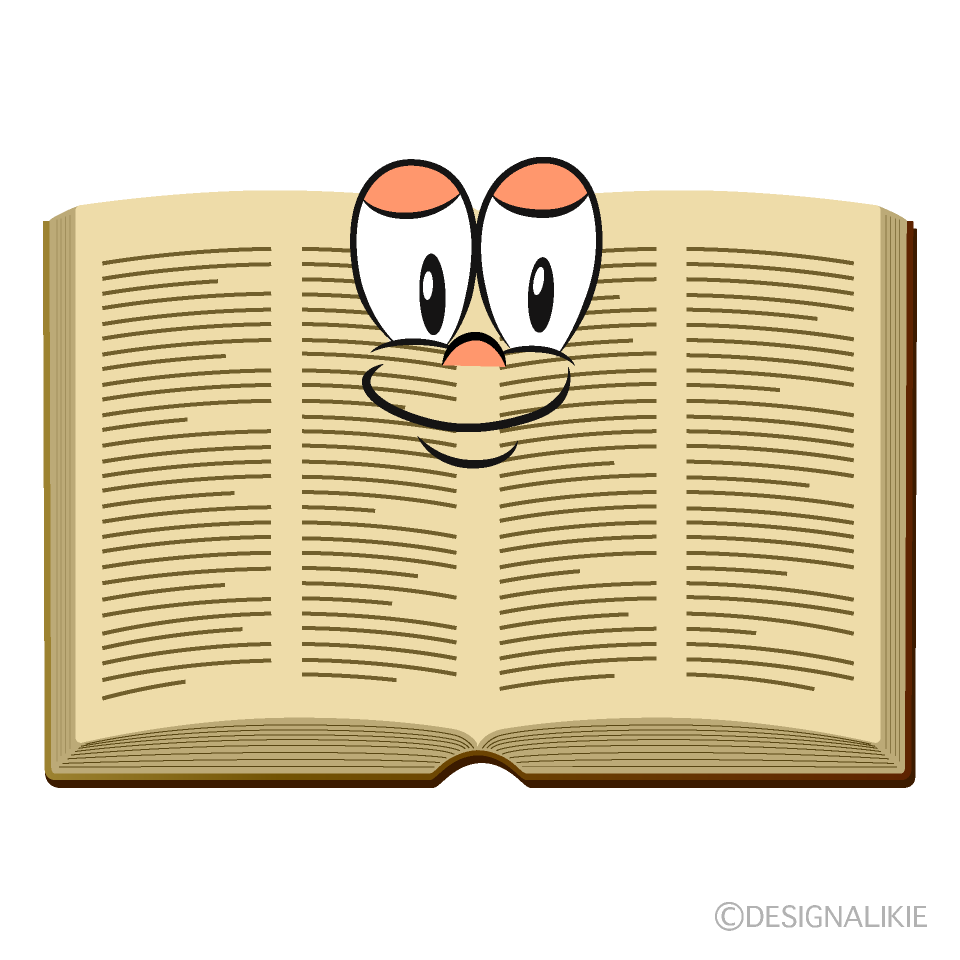 Open Book Cartoon Character Image