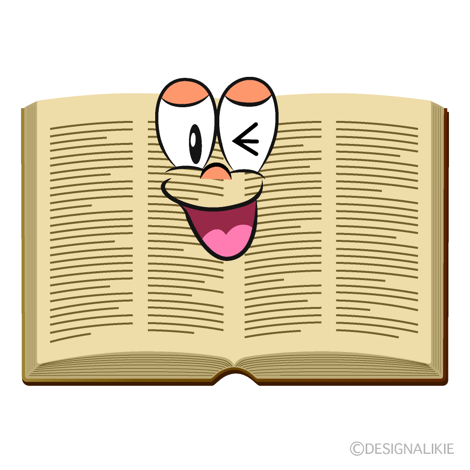 Laughing Open Book Cartoon Character Image