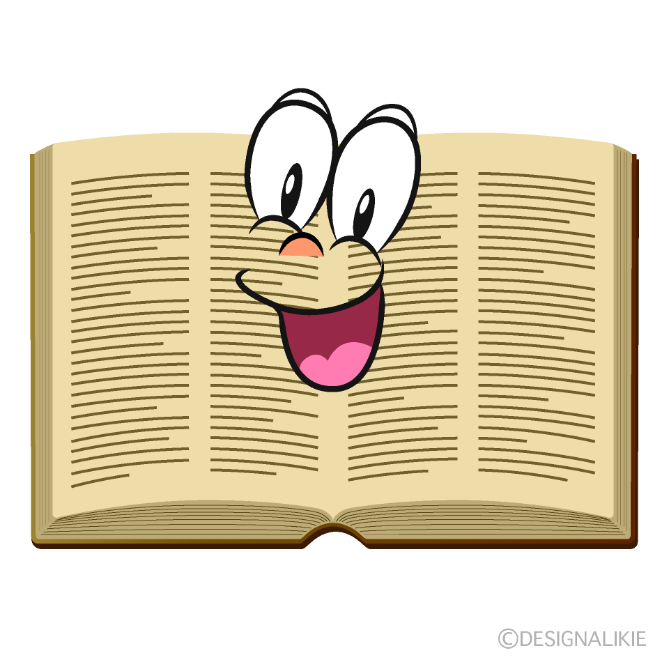 Surprising Open Book Cartoon Character Image