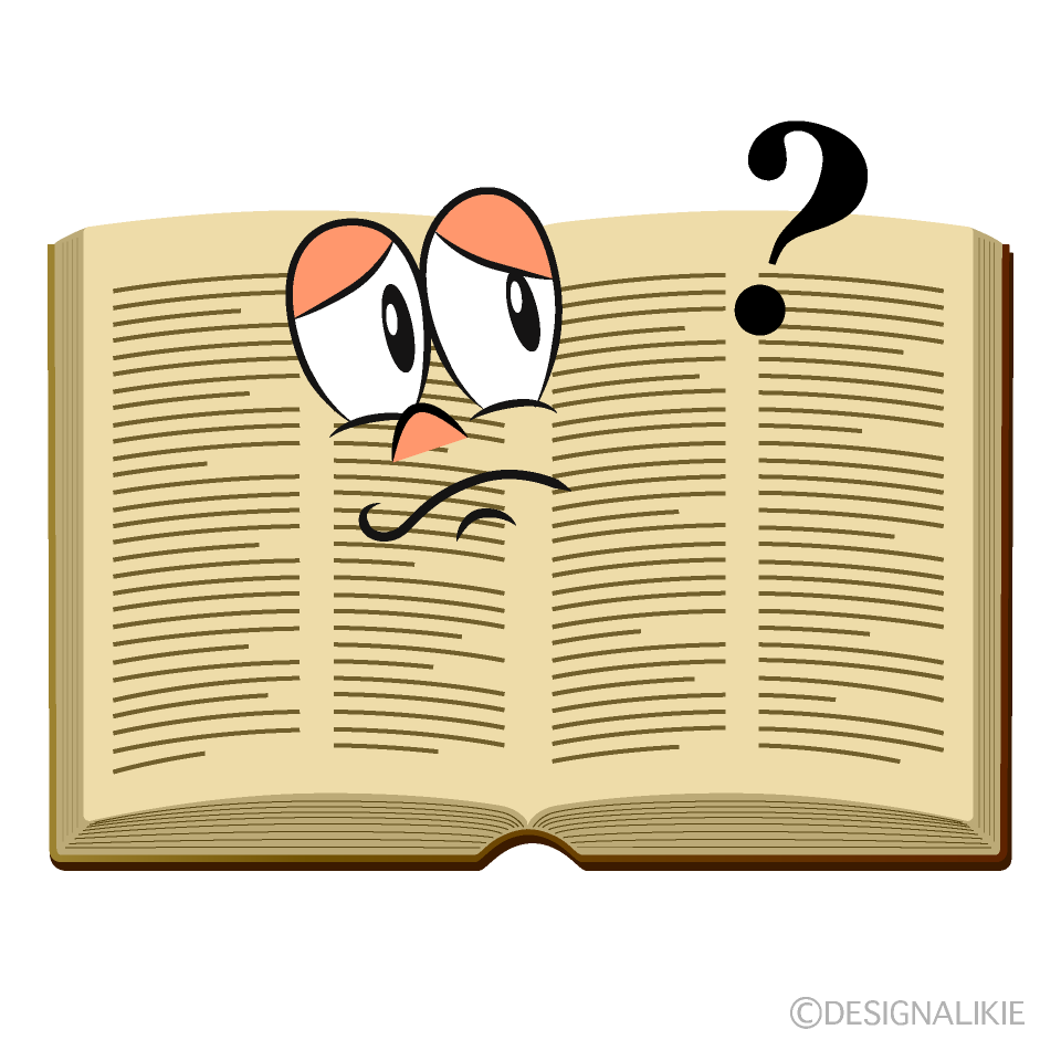 Thinking Open Book Cartoon Character Image
