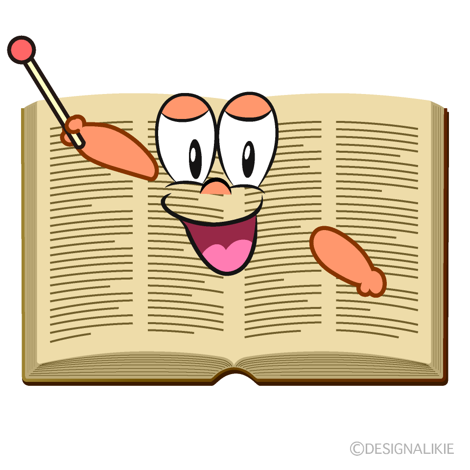 Speaking Open Book Cartoon Character Image