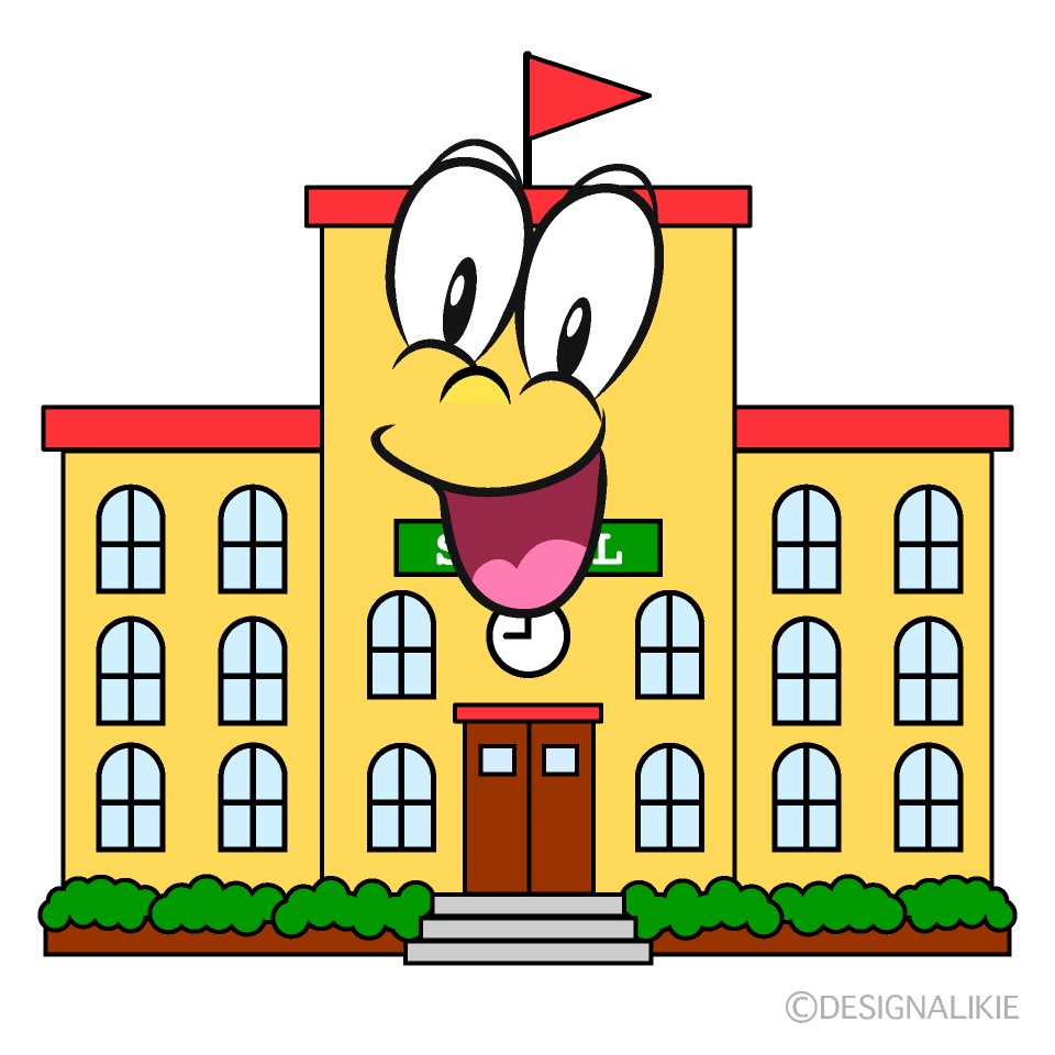Edificio Escolar Sorprendente Animado