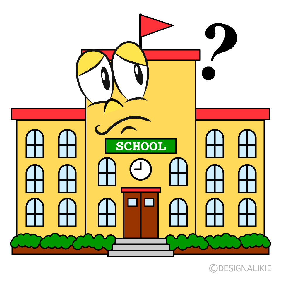Edificio Escolar Pensando Animado