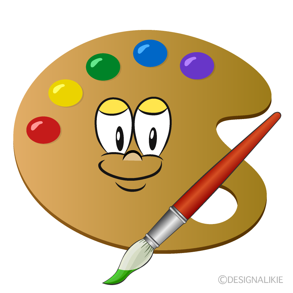 Painting Palette Cartoon Character Image