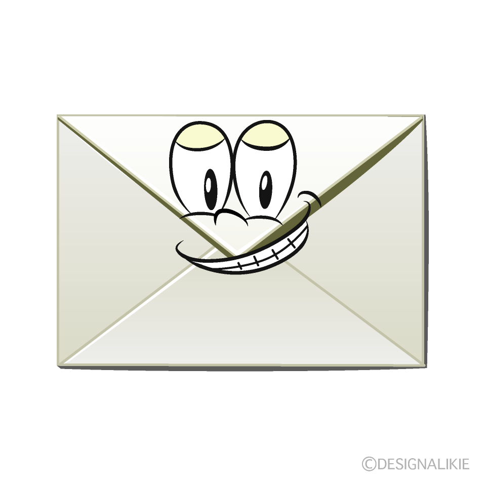 Grinning Email Cartoon Character Image