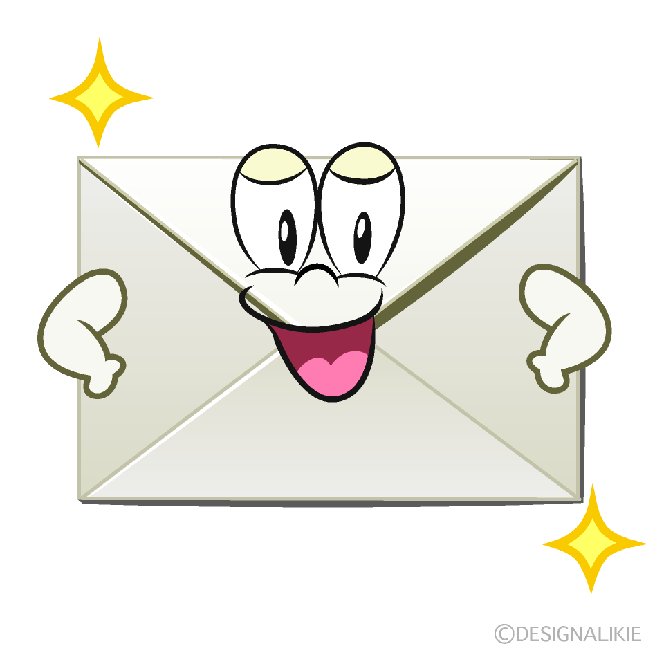 Glitter Email Cartoon Character Image