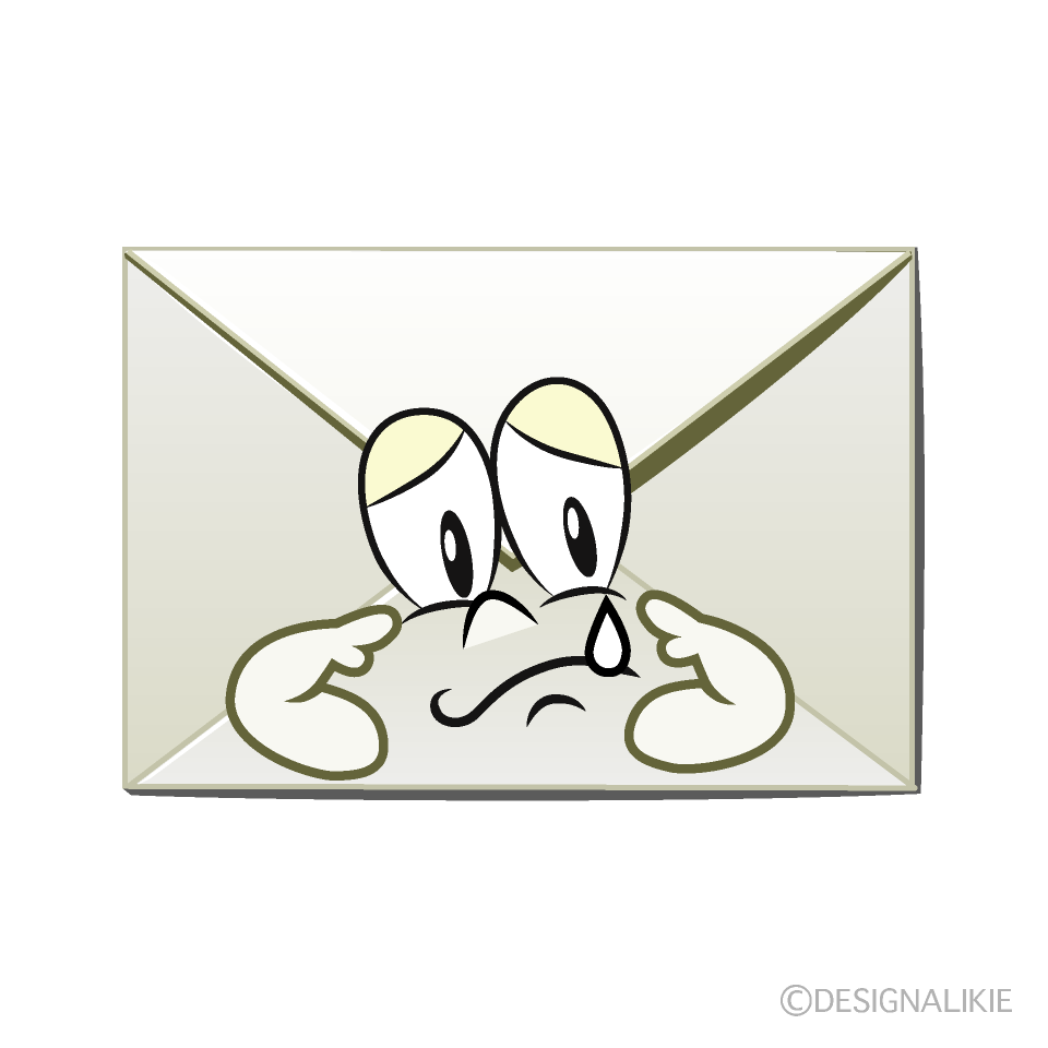 Sad Email Cartoon Character Image