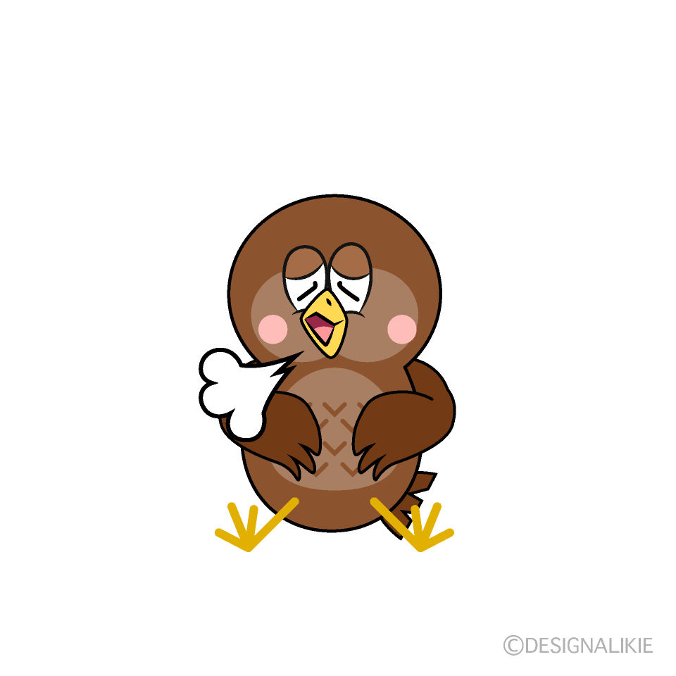 Relaxing Owl Cartoon Character Image