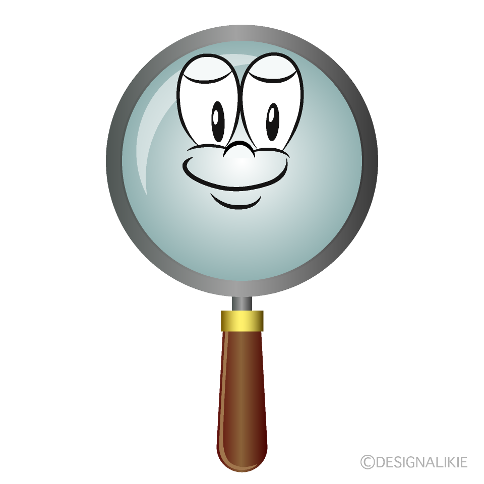 Magnifying Glass Cartoon Character Image