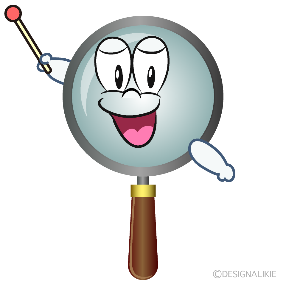 Speaking Magnifying Glass Cartoon Character Image