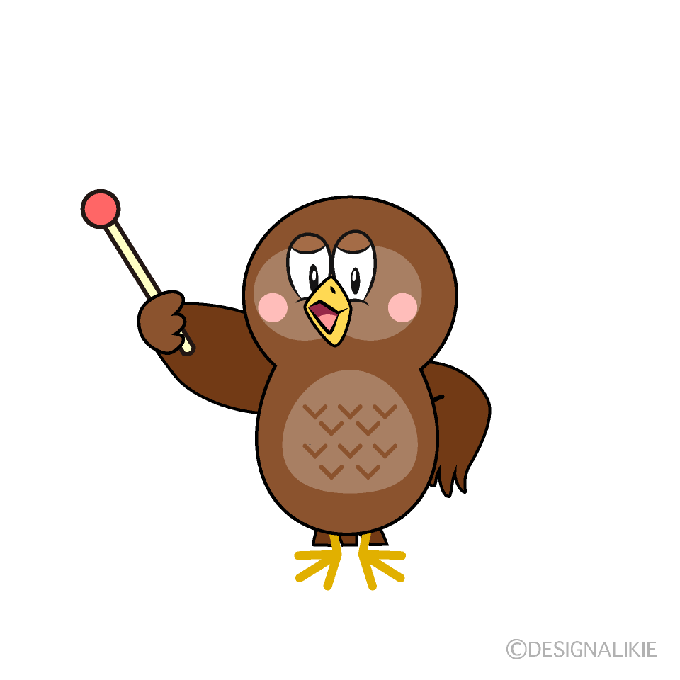 Speaking Owl Cartoon Character Image