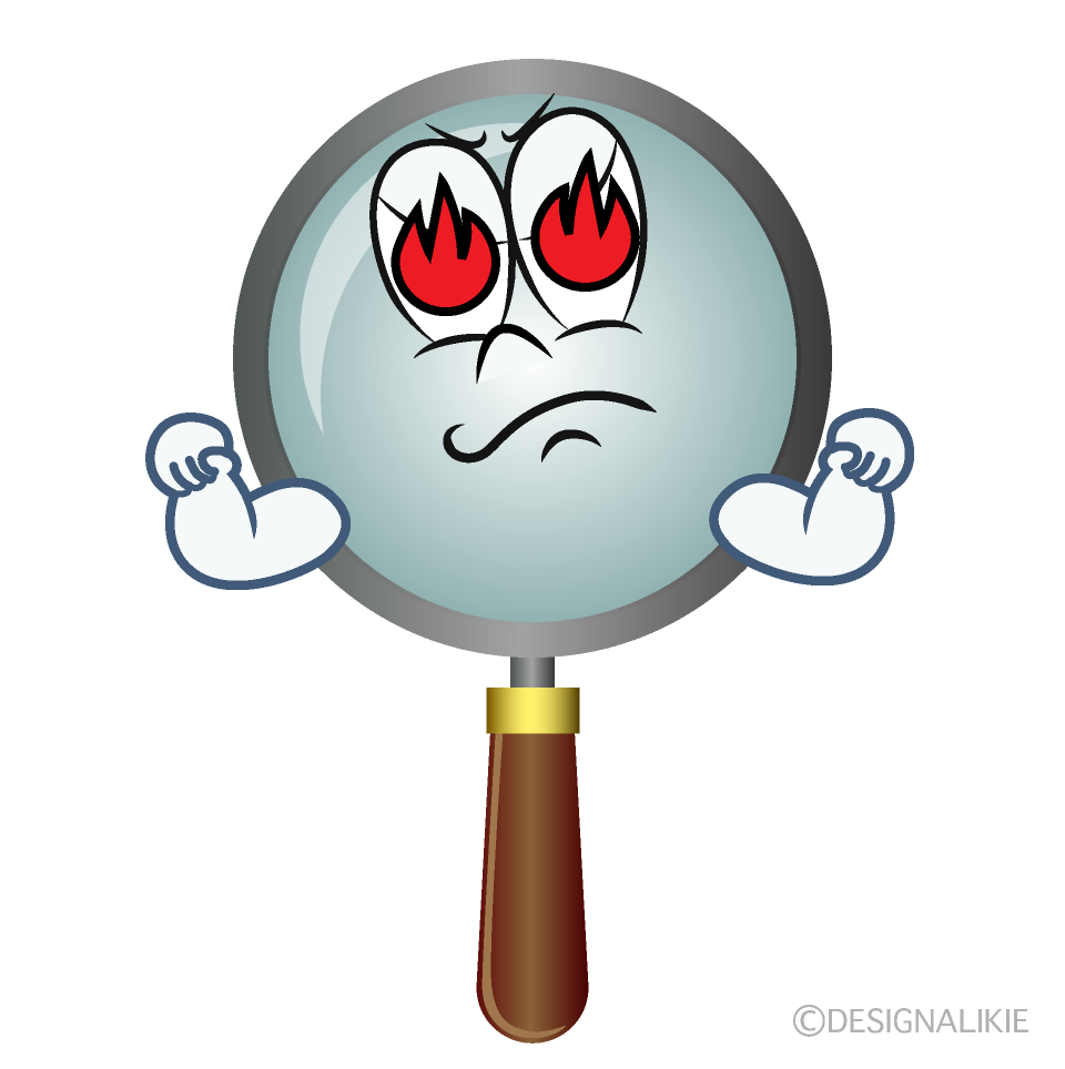 Enthusiasm Magnifying Glass Cartoon Character Image