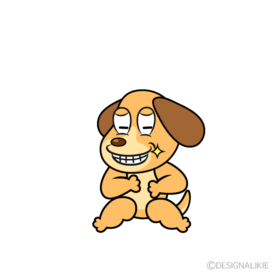 Grinning Dog Cartoon Character Image