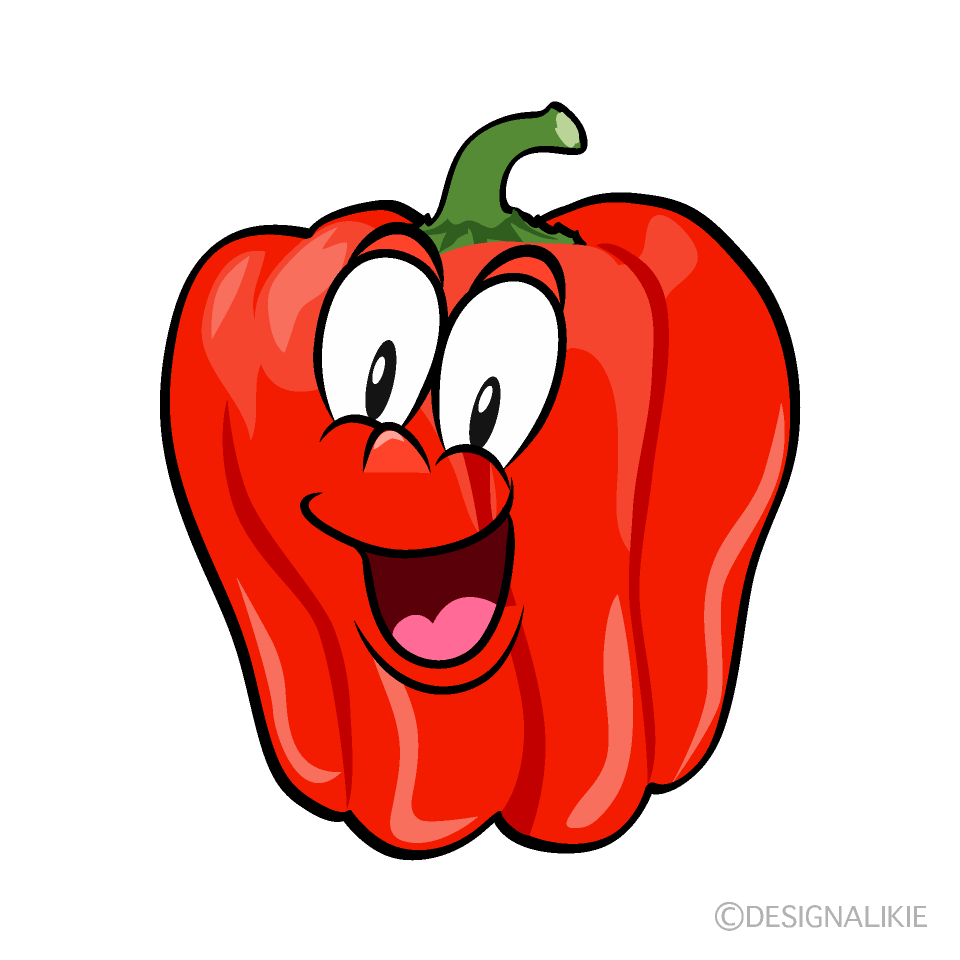 Surprising Bell Pepper Cartoon Character Image