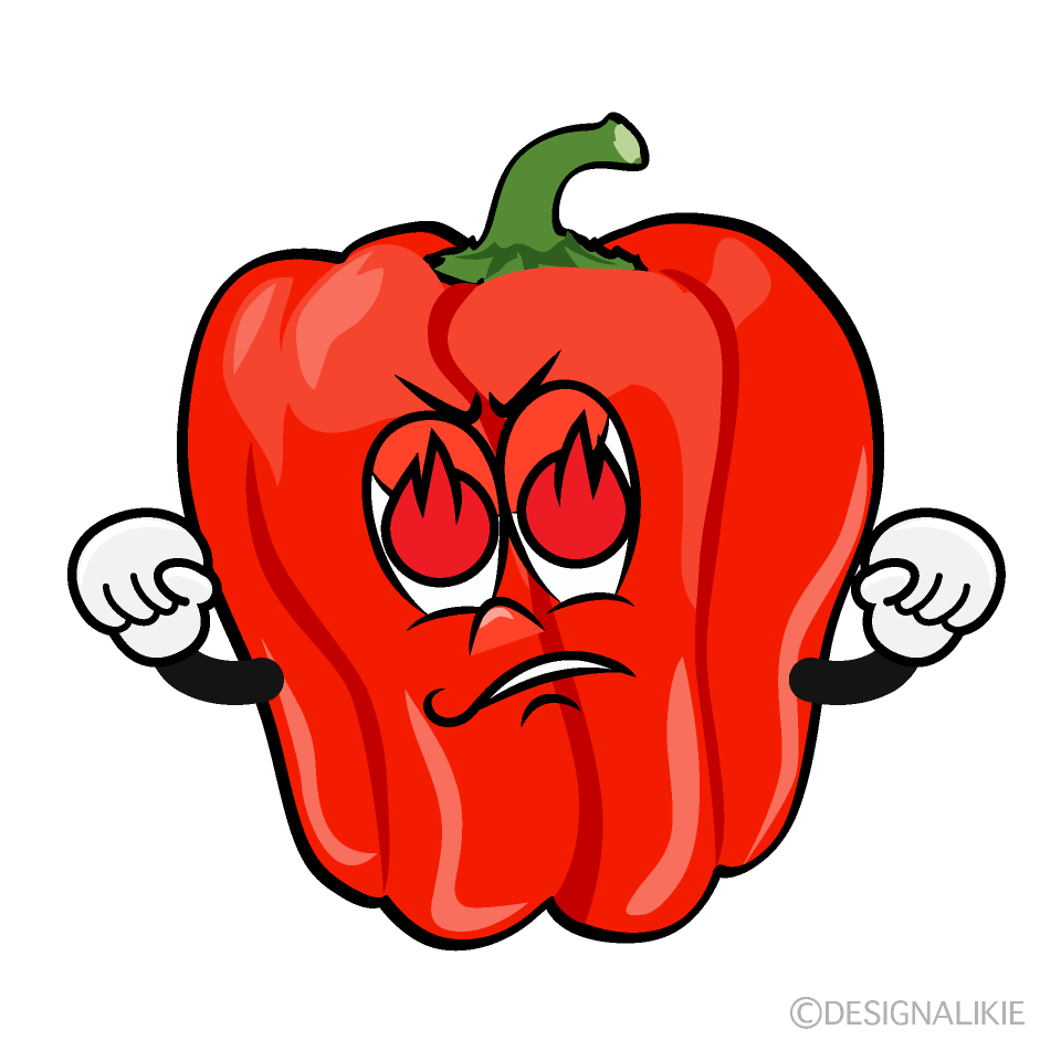 Enthusiasm Bell Pepper Cartoon Character Image