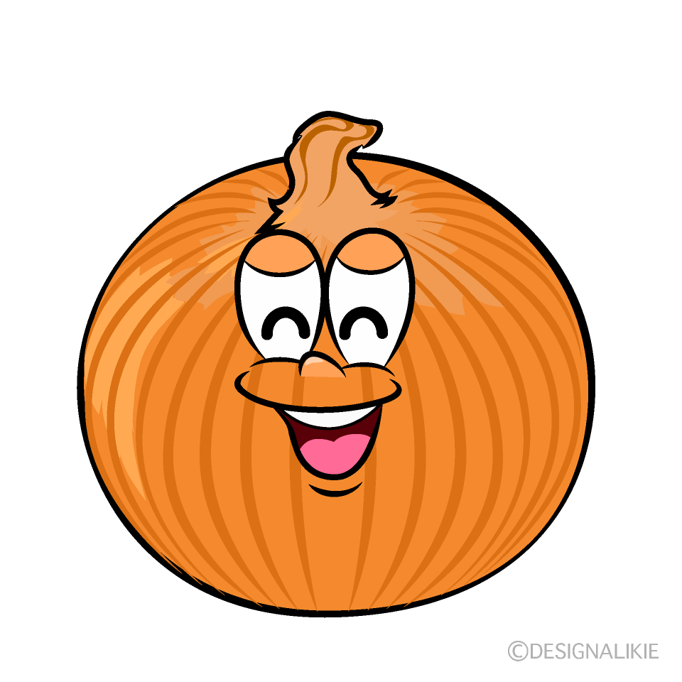 Smiling Onion Cartoon Character Image