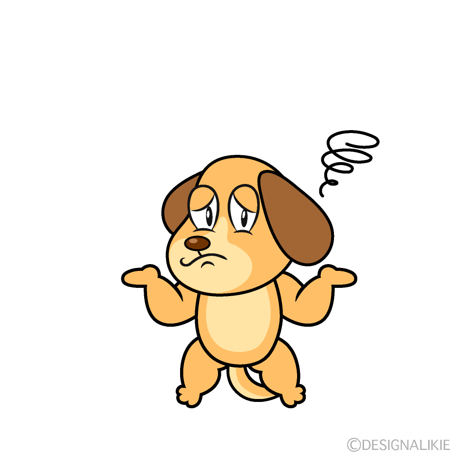 Troubled Dog Cartoon Character Image