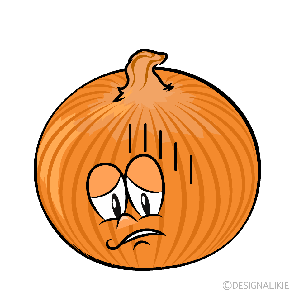 Depressed Onion Cartoon Character Image