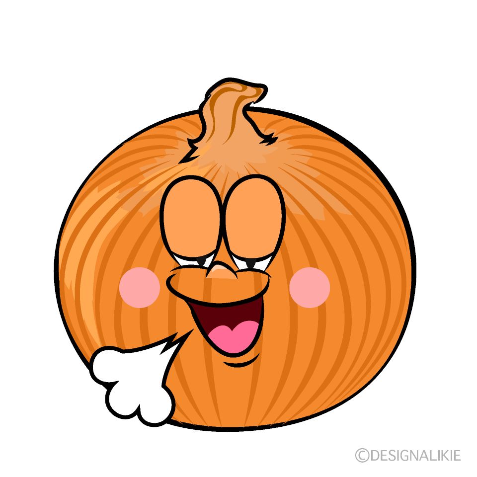 Relaxing Onion Cartoon Character Image