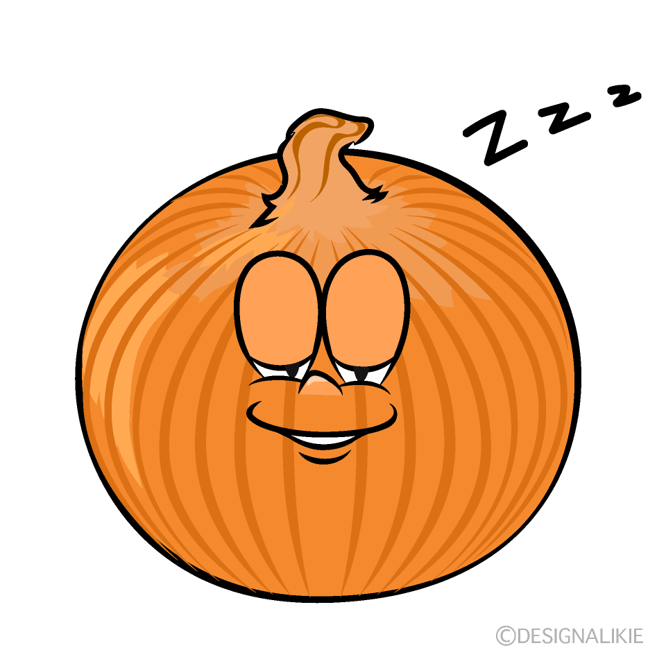 Sleeping Onion Cartoon Character Image