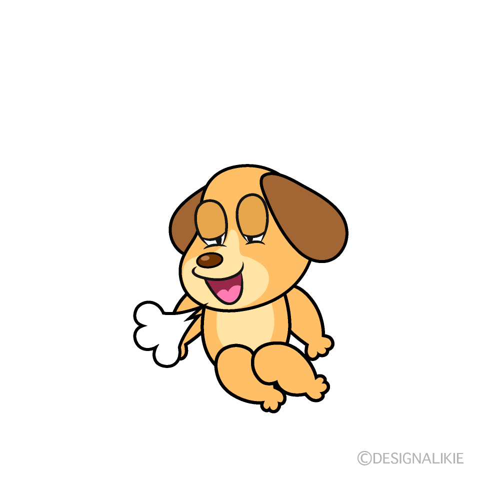 Relaxing Dog Cartoon Character Image