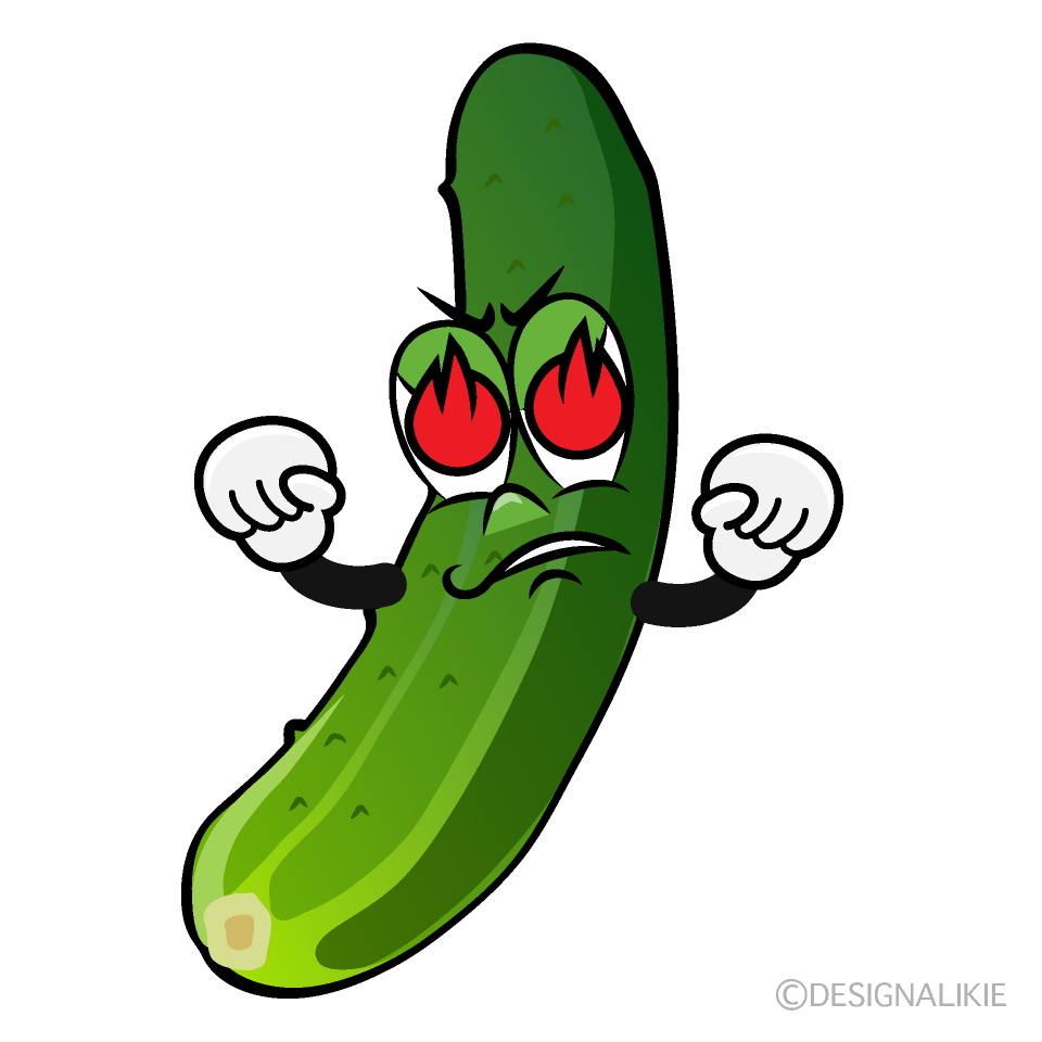 Enthusiasm Cucumber Cartoon Character Image