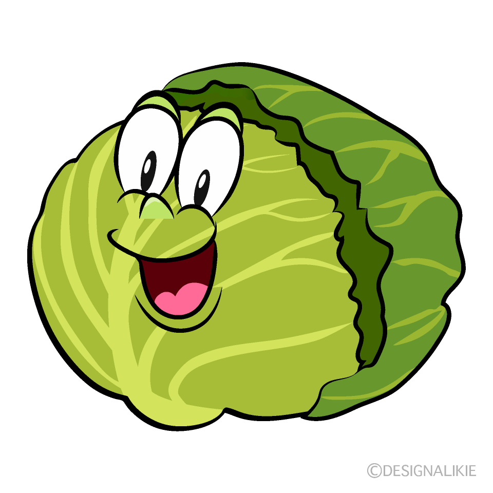 Surprising Cabbage Cartoon Character Image