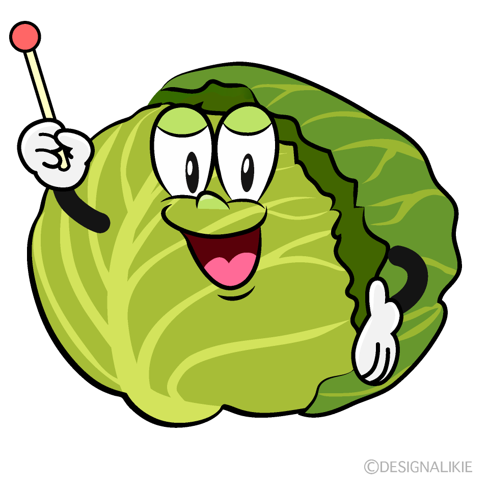 Speaking Cabbage Cartoon Character Image