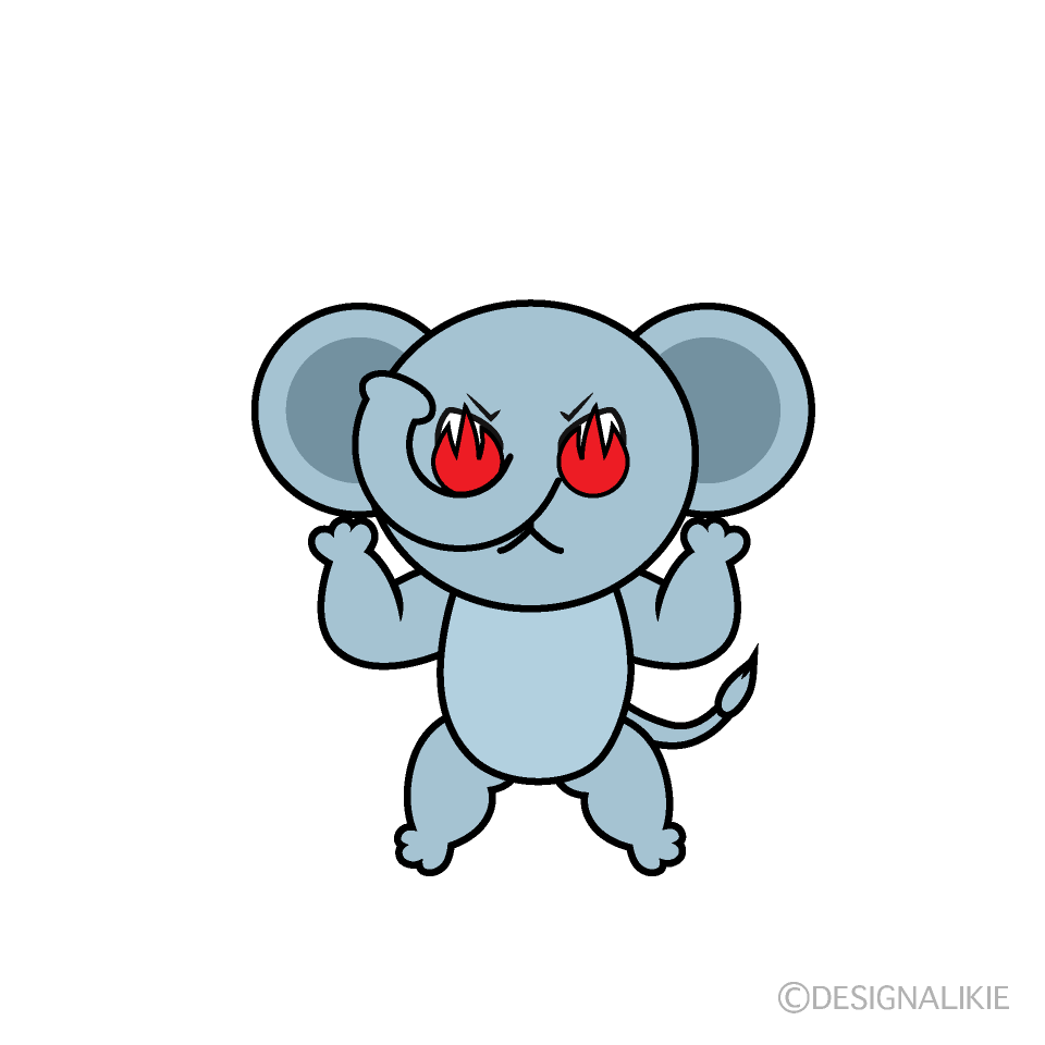 Enthusiastic Elephant Cartoon Character Image