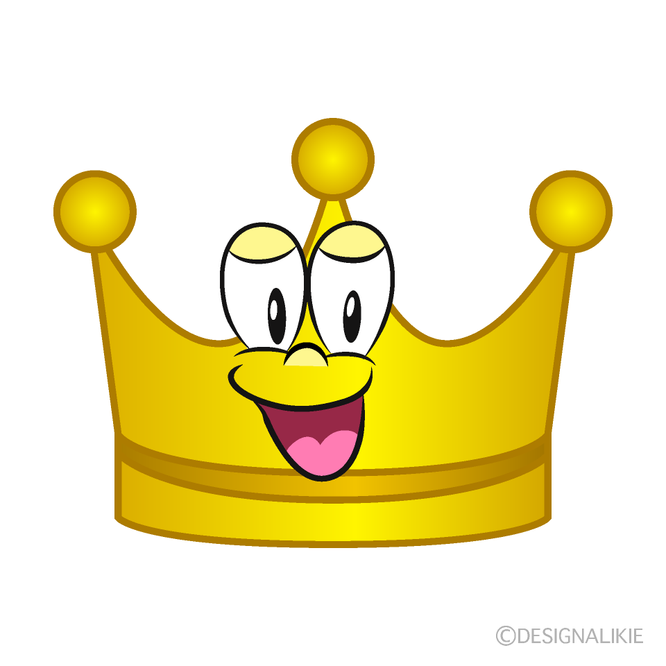 Smiling Crown Cartoon Character Image