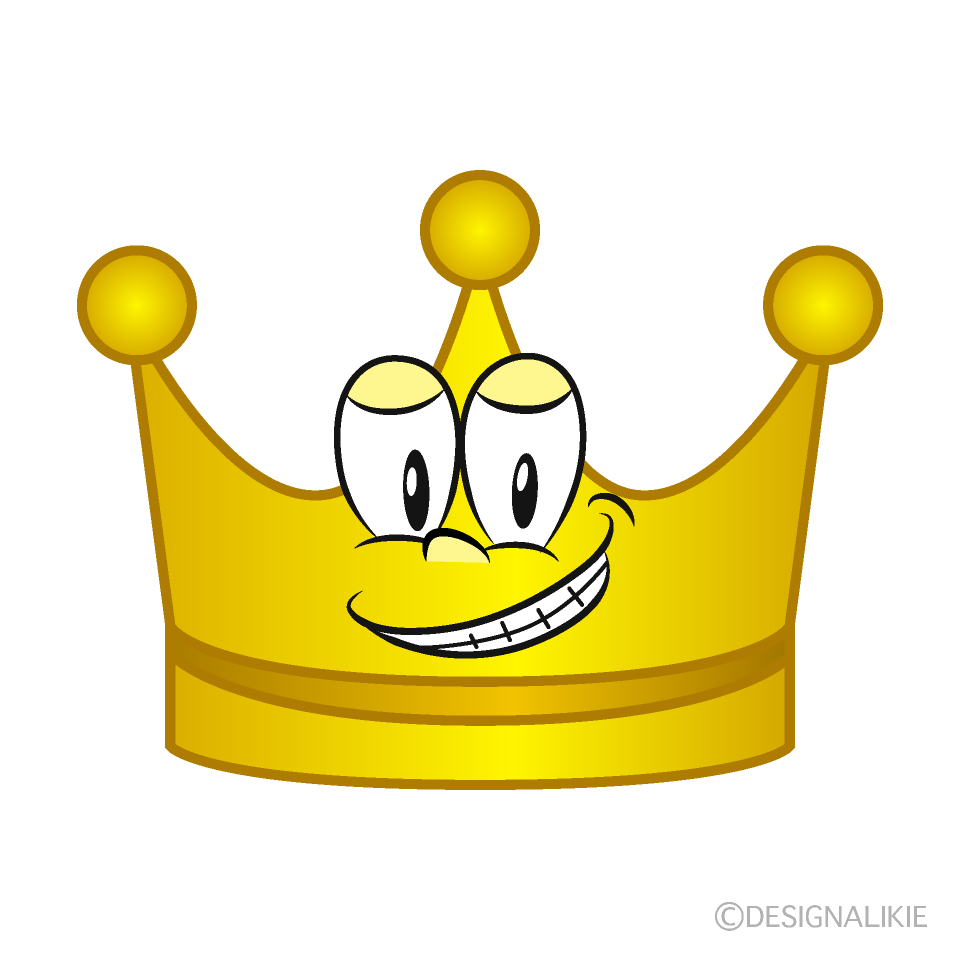 Grinning Crown Cartoon Character Image