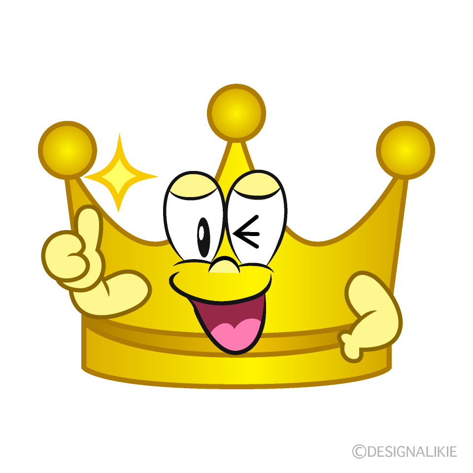 Thumbs up Crown Cartoon Character Image