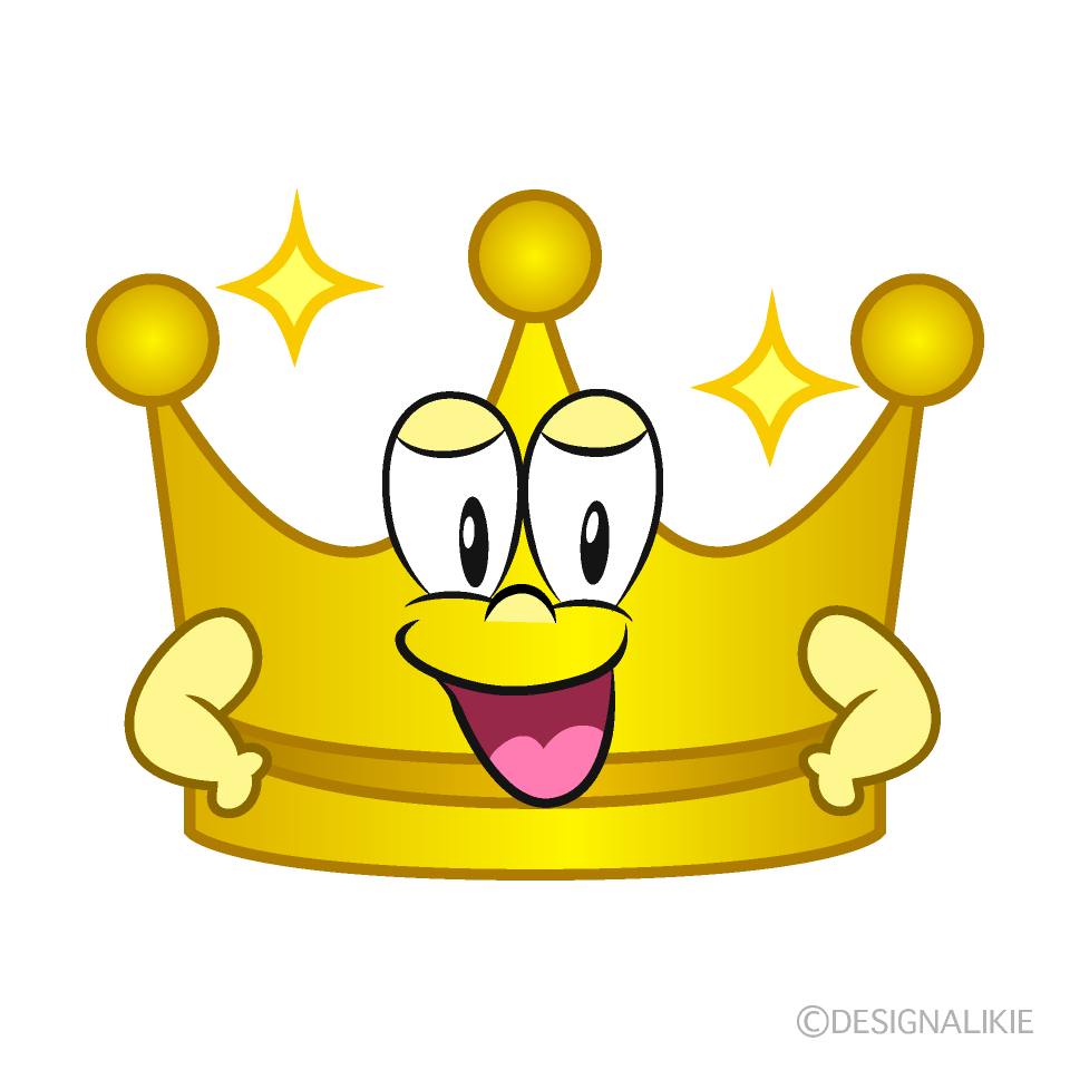 Glitter Crown Cartoon Character Image