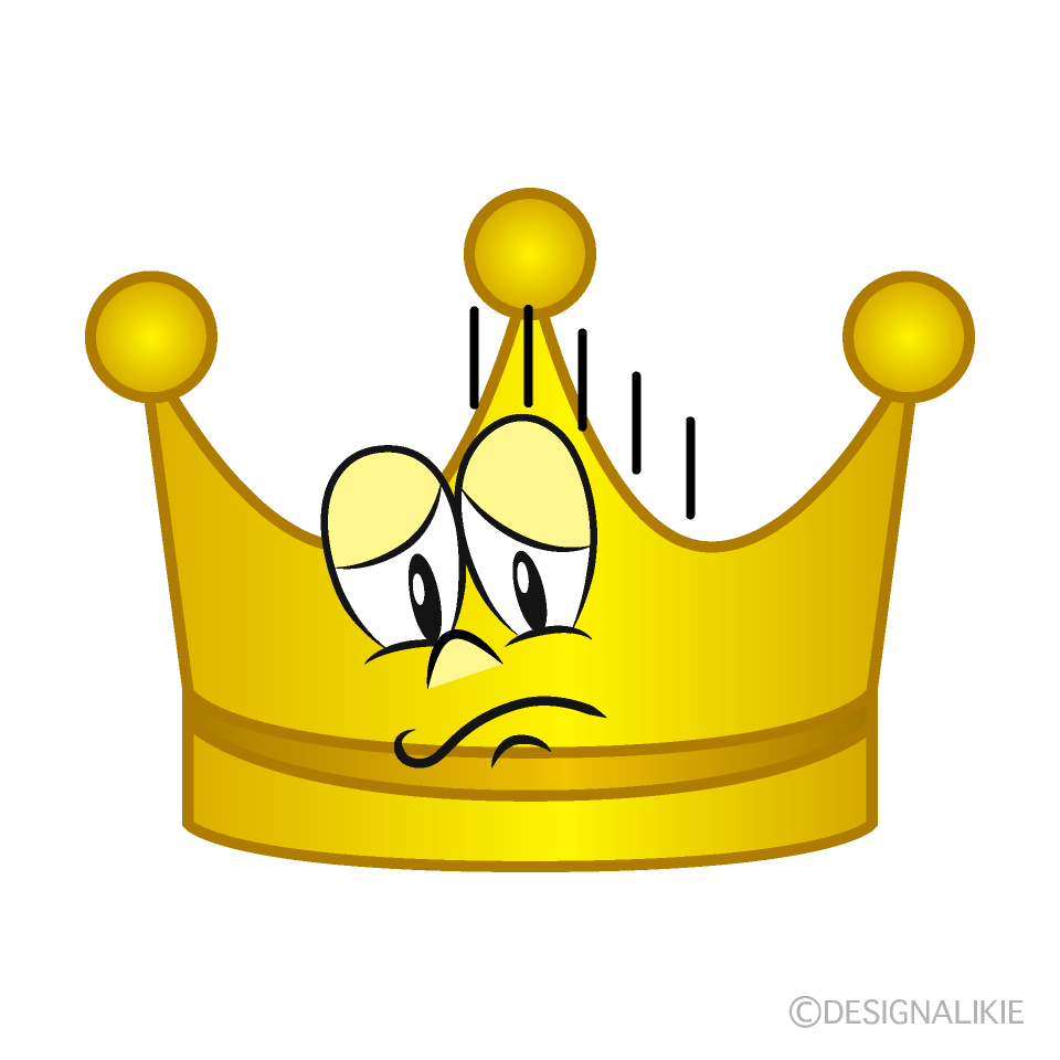 Depressed Crown Cartoon Character Image