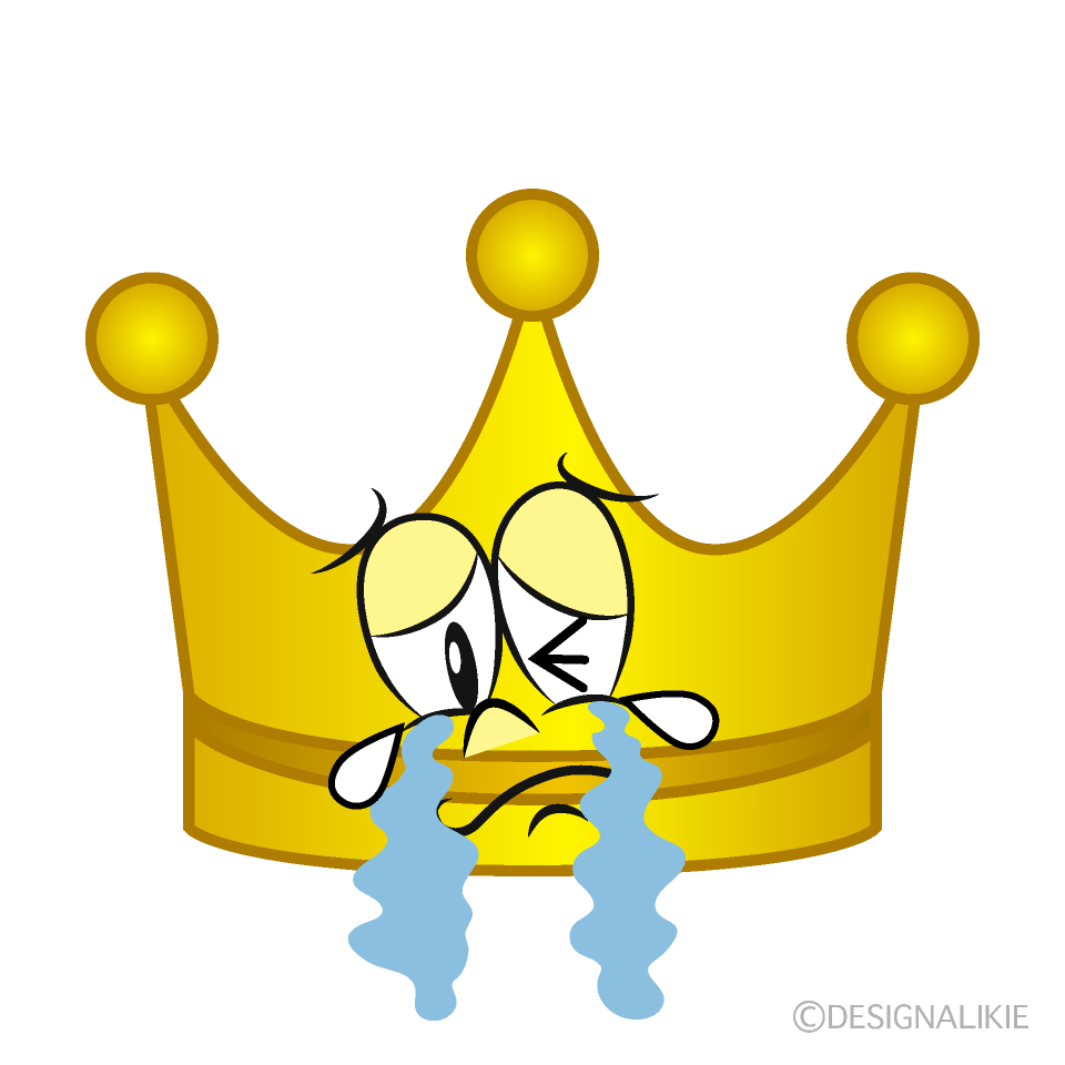 Crying Crown Cartoon Character Image