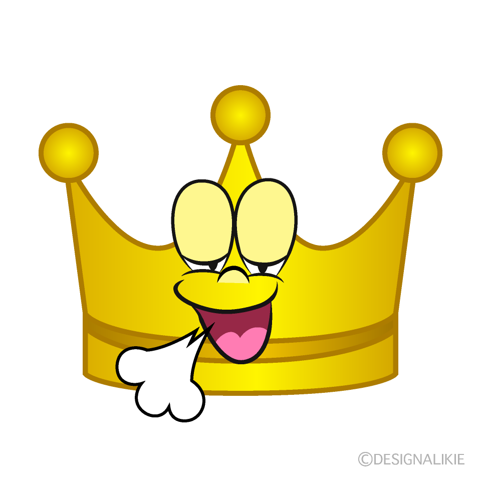Relaxing Crown Cartoon Character Image