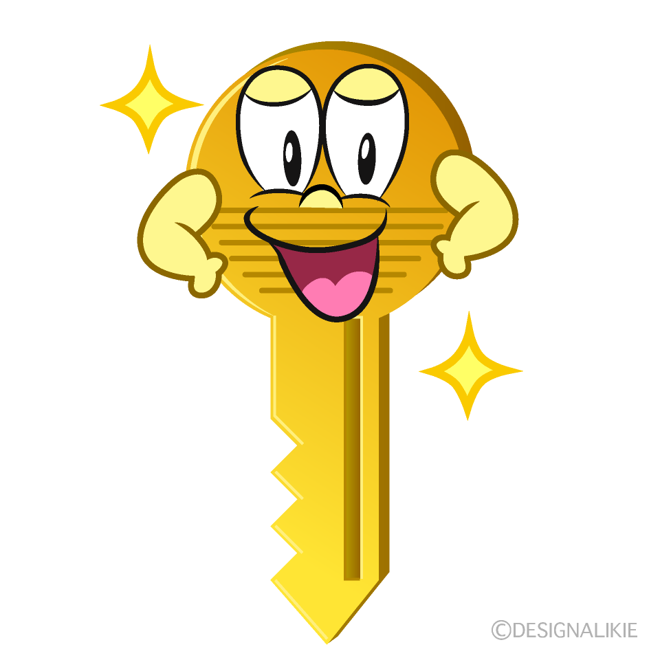 Glitter Key Cartoon Character Image