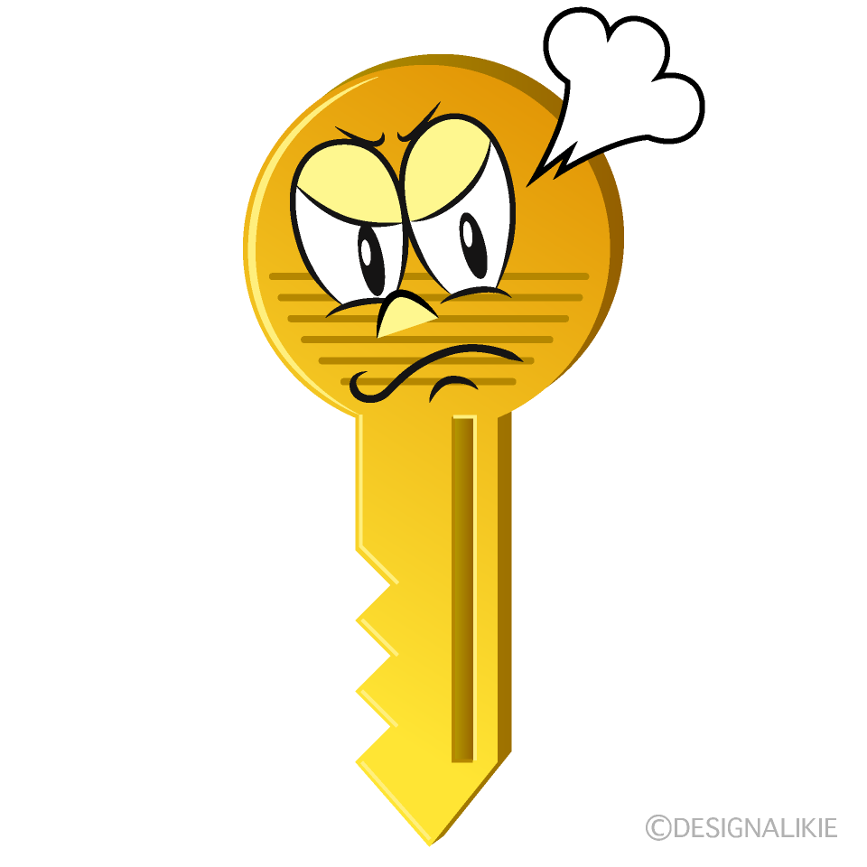 Angry Key Cartoon Character Image