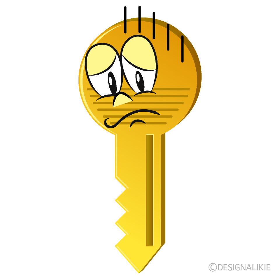 Depressed Key Cartoon Character Image