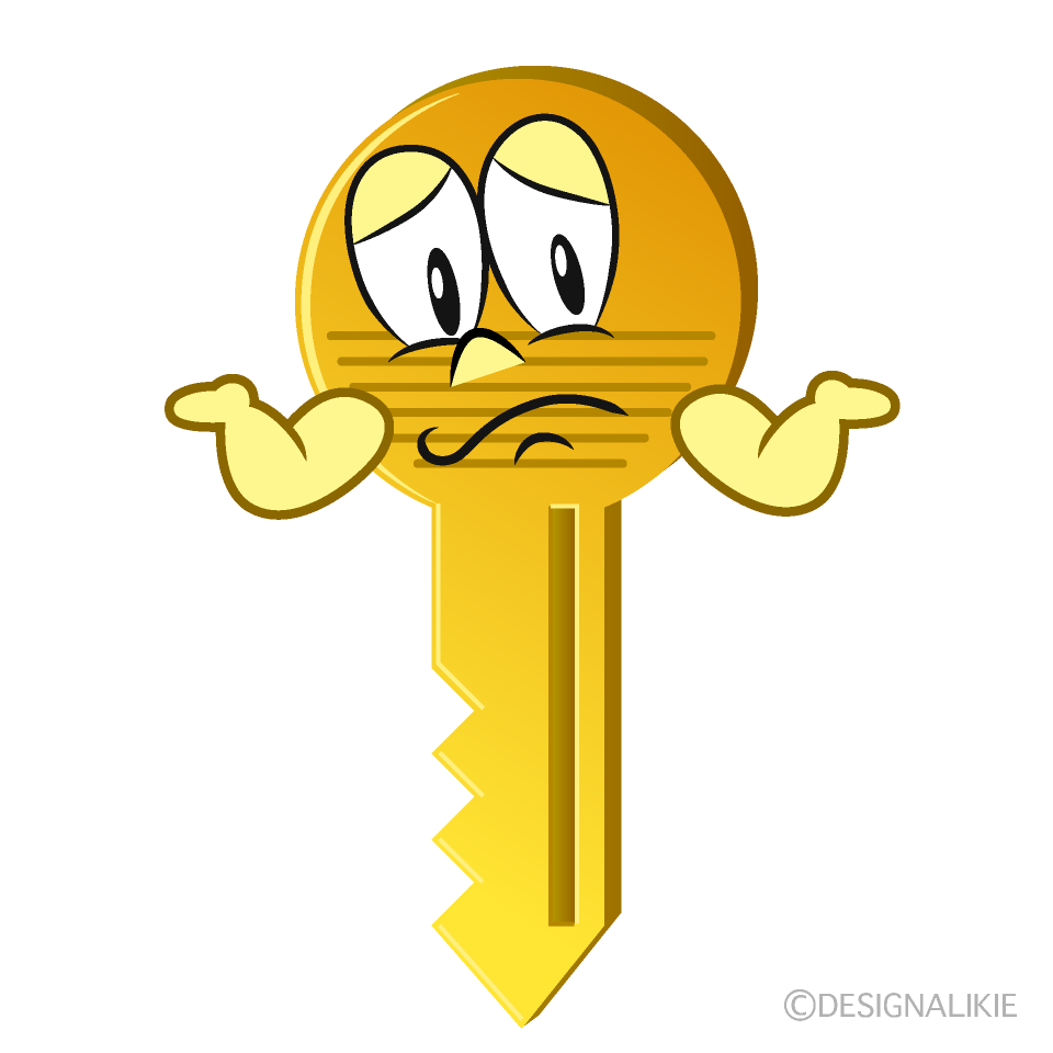 Troubled Key Cartoon Character Image
