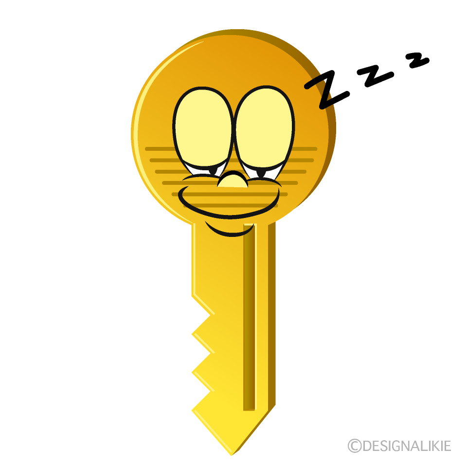 Sleeping Key Cartoon Character Image