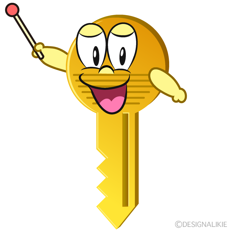 Speaking Key Cartoon Character Image